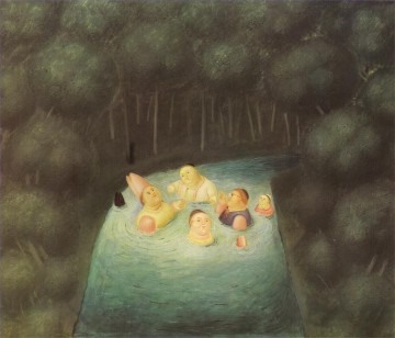 Artworks by 350 Famous Artists Painting - Bathing Bishops in a River Fernando Botero